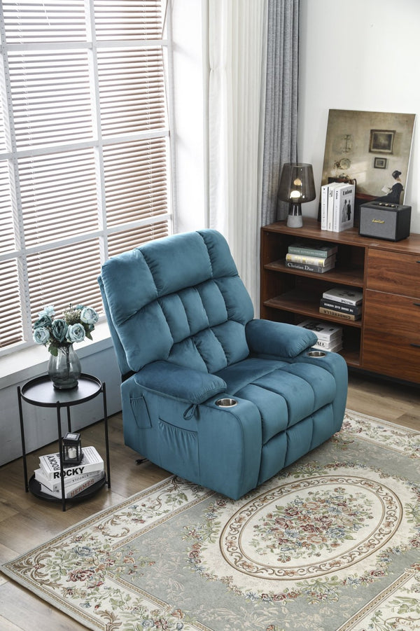 English Elm Recliners Power Lift Chair with Massage Heat Microfiber Seating for Senior Comfort W547S00022