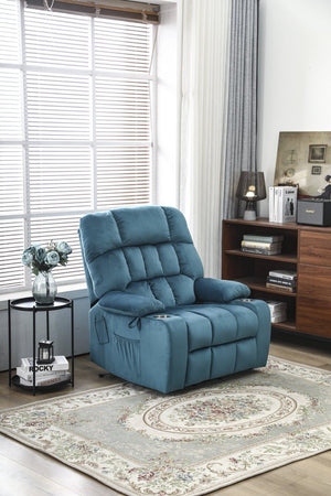 English Elm Recliners Power Lift Chair with Massage Heat Microfiber Seating for Senior Comfort W547S00022