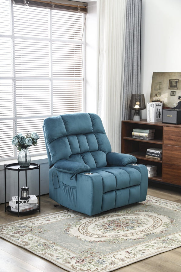 English Elm Recliners Power Lift Chair with Massage Heat Microfiber Seating for Senior Comfort W547S00022
