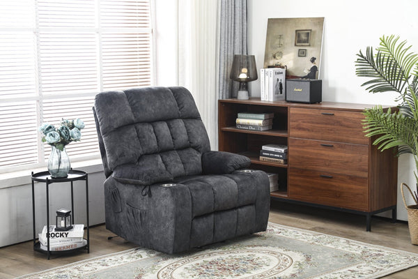English Elm Recliners Power Lift Chair with Massage Heating Microfiber Seat for Elderly Comfort W547S00021