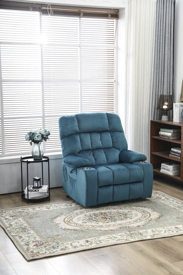 English Elm Recliners Power Lift Chair with Massage Heat Microfiber Seating for Senior Comfort W547S00022