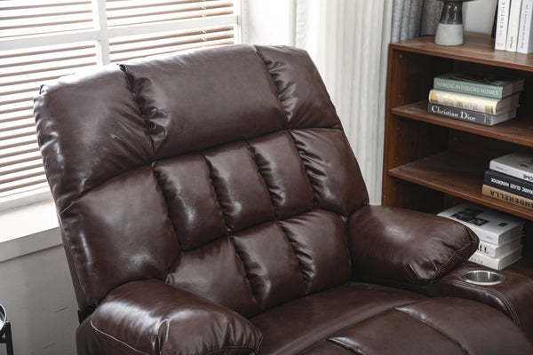 English Elm Recliners Power Lift Chair with Massage Heat Microfiber Seating for Senior Comfort W547S00020