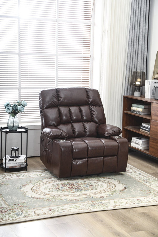 English Elm Recliners Power Lift Chair with Massage Heat Microfiber Seating for Senior Comfort W547S00020