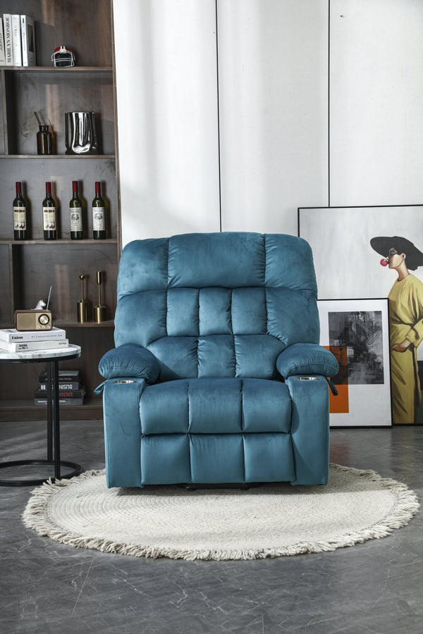 English Elm Recliners Power Lift Chair with Massage Heat Microfiber Seating for Senior Comfort W547S00022