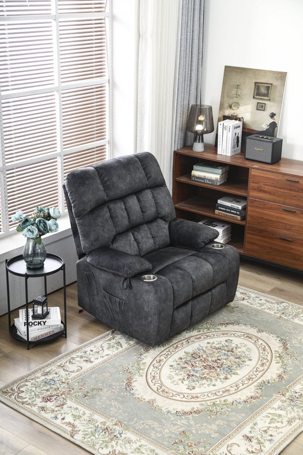 English Elm Recliners Power Lift Chair with Massage Heating Microfiber Seat for Elderly Comfort W547S00021