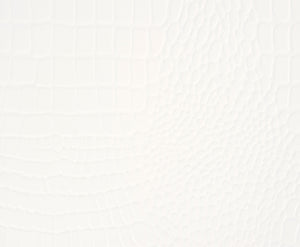 English Elm Glamorous Allura Nightstand White Finish with LED Backlight, Faux Alligator Embossed Drawers & Crystal Hardware B01165196