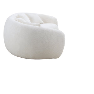 English Elm 102'' Curved Boucle Sectional Sofa 5 Seat Half Moon Cloud Design for Living Room W87661868