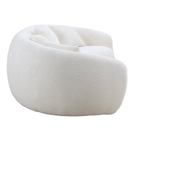English Elm 102'' Curved Boucle Sectional Sofa 5 Seat Half Moon Cloud Design for Living Room W87661868