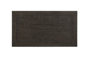 English Elm Antique 72" Granby Dining Table with 6 Apron Drawers, Two-Tone Elm Top in Rosy Brown & White Finish B01165225