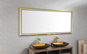 English Elm 84in. Oversized Rectangular Led Backlit Vanity Mirror Anti-fog Dimmable Bathroom Wall Mount W127291634