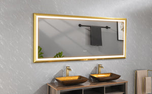 English Elm 84in. Oversized Rectangular Led Backlit Vanity Mirror Anti-fog Dimmable Bathroom Wall Mount W127291634