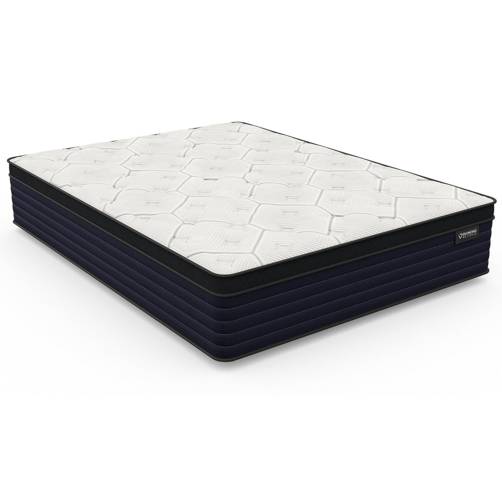 English Elm Diamond Cleo Copper Infused Euro-top Hybrid Mattress Firm Feel Cooling King B05165473