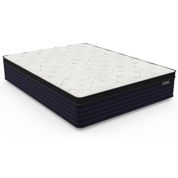 English Elm Diamond Copper Infused Euro-top Hybrid Mattress Firm Feel with Cool Touch Foam Support B05165470