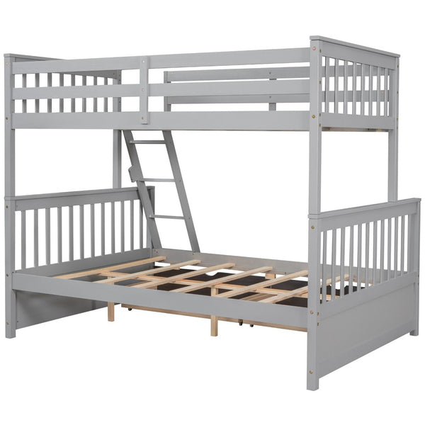 English Elm Twin-over-full Bunk Bed Solid Pine Frame Espresso Finish with Under Drawer Storage LT000065AAE