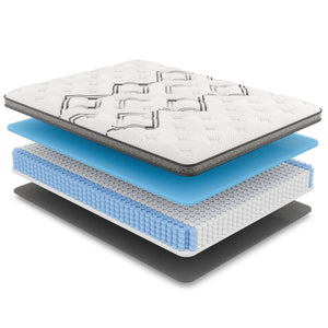 English Elm Diamond Soto Cooling Hybrid Mattress with Euro Top Coil Support and Medium Feel B05165542