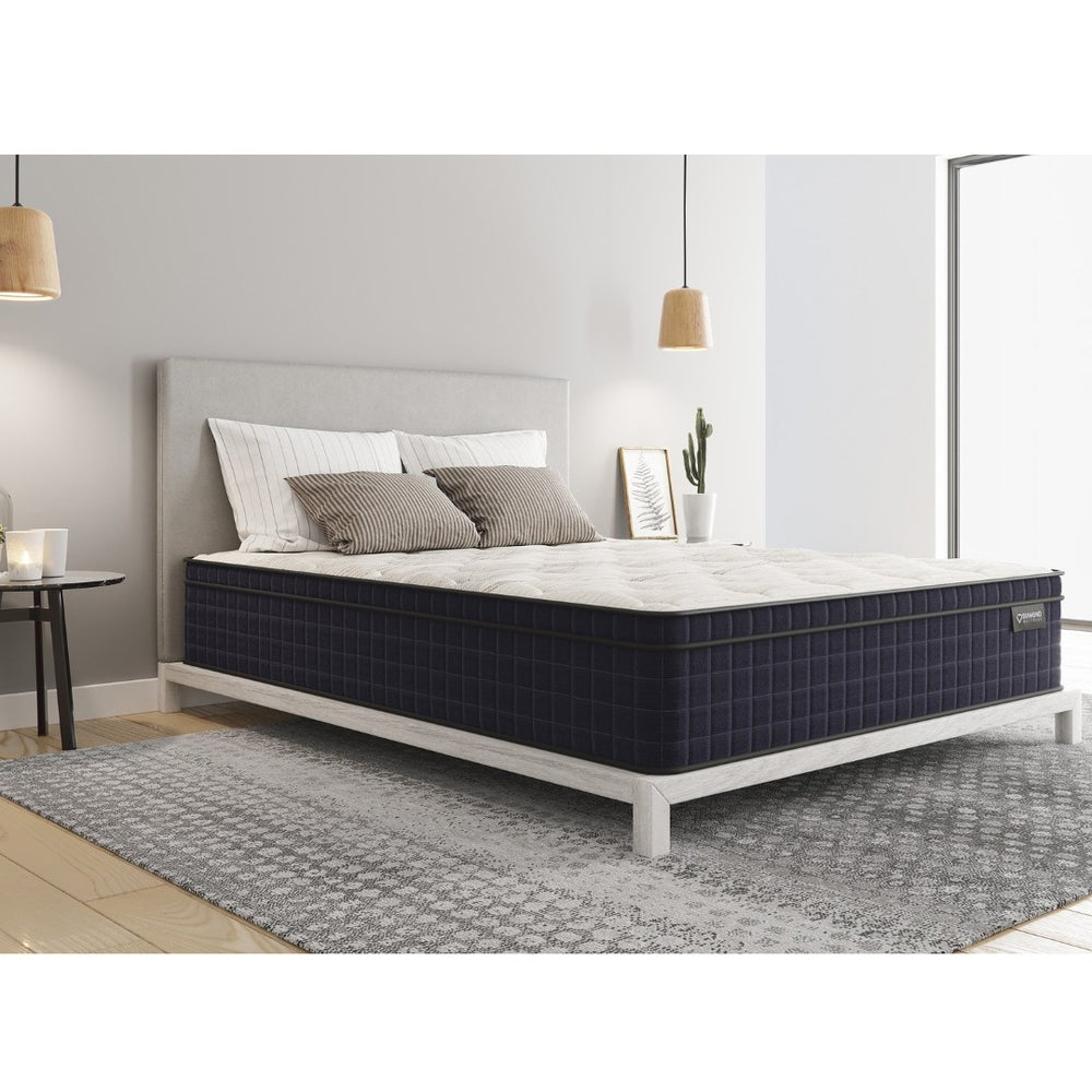 English Elm Diamond Nina Copper Infused Hybrid Mattress Euro-top Medium Feel Queen 12.5 Inch B05165514