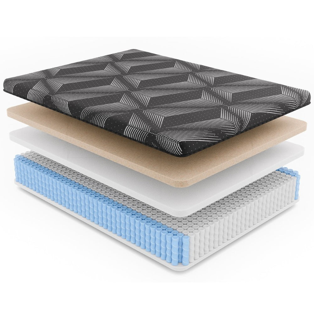 English Elm Diamond Copper Infused Hybrid Mattress with Cooling Foam and Wrapped Coil Support B05165503
