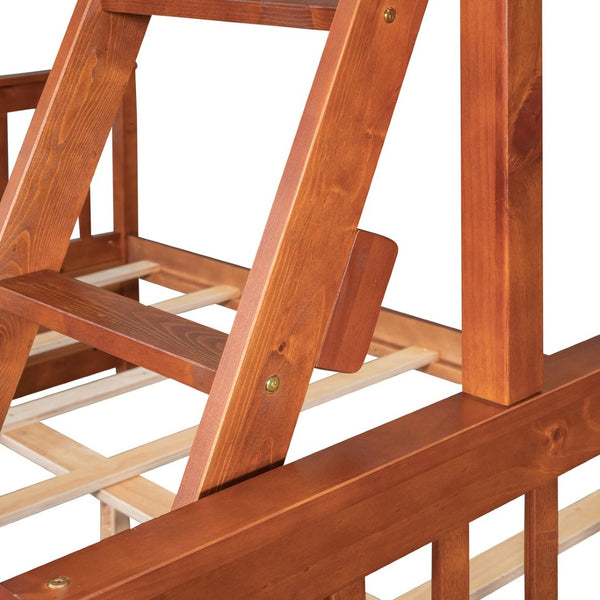 English Elm Twin-over-full Bunk Bed Solid Pine Frame Espresso Finish with Under Drawer Storage LT000065AAD