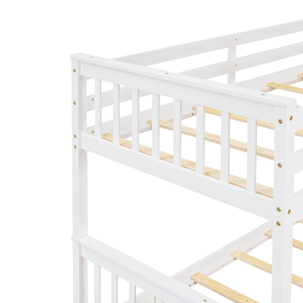 English Elm Twin-over-full Bunk Bed Solid Pine Frame Espresso Finish with Under Drawer Storage LT000065AAK