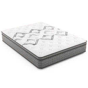 English Elm Diamond Copper Infused Euro Top Hybrid Mattress Wrapped Coils Medium Feel Usa Made B05165544
