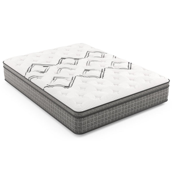 English Elm Diamond Copper Infused Euro Top Hybrid Mattress Wrapped Coils Medium Feel Usa Made B05165544