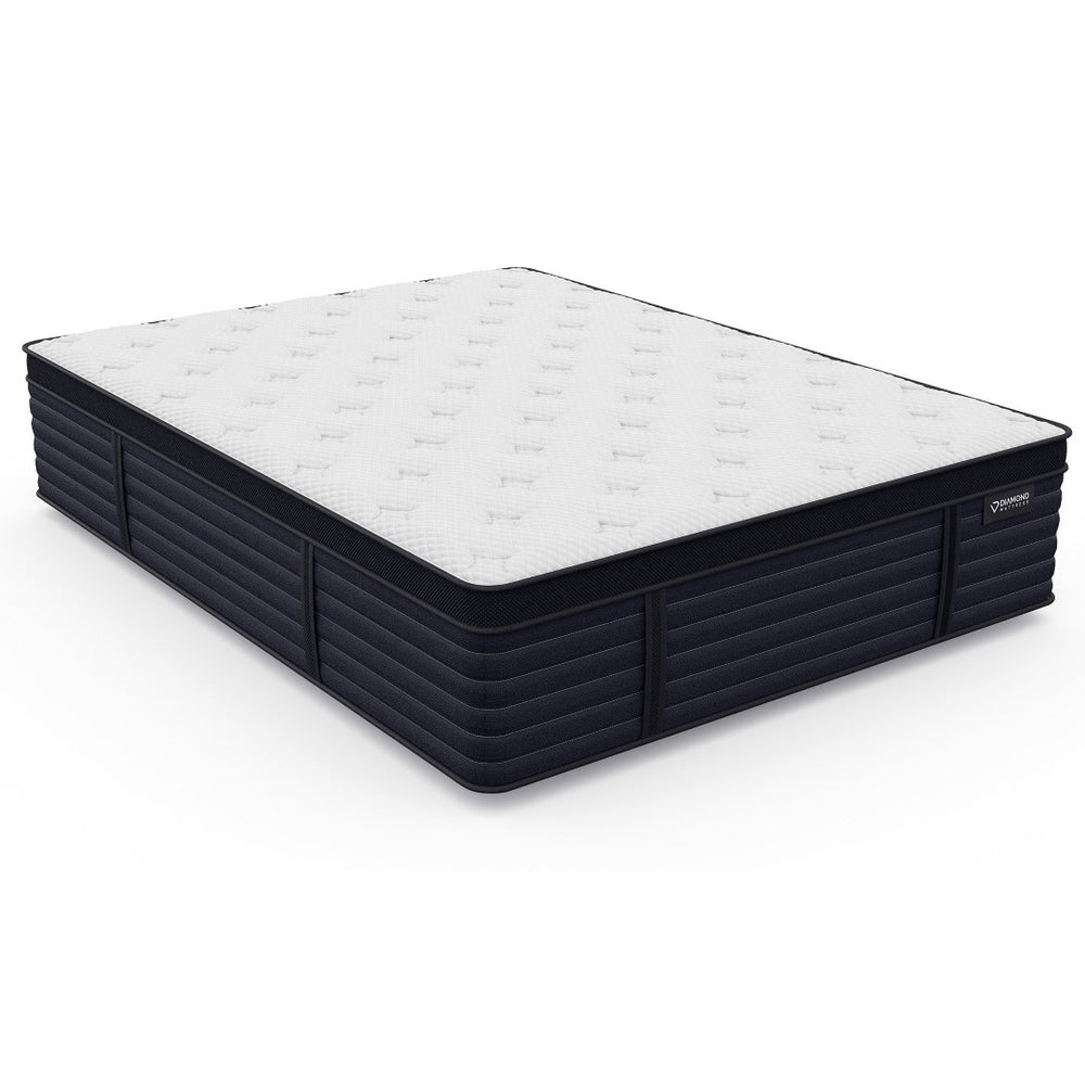 English Elm Diamond Hughes Natural Latex Hybrid Euro-top Mattress Firm Cool Cal King Usa Made B05165450
