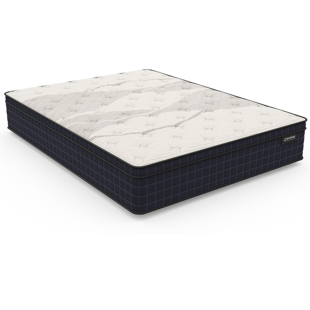 English Elm Diamond Nina Copper Infused Euro-top Hybrid Mattress for Cool Restful Sleep B05165515