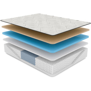English Elm Diamond Cleo Copper Infused Euro Top Hybrid Mattress Firm Support Cool Sleep 14 Inch B05165474