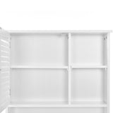 English Elm Home Over-The-Toilet Shelf Bathroom Storage Space Saver With Adjustable Shelf Collect Cabinet (White)