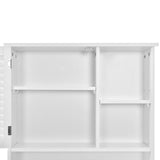 English Elm Home Over-The-Toilet Shelf Bathroom Storage Space Saver With Adjustable Shelf Collect Cabinet (White)