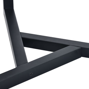 English Elm On-trend Round Tempered Glass Cocktail Table Tripod Wood Base Modern Living Room WF293702AAB