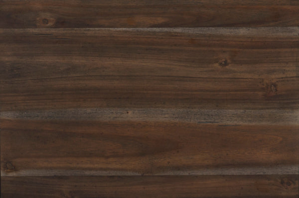English Elm Modern-Rustic Parnell Queen Bed Distressed Espresso Plank V-Matched Acacia Veneer Rustic Cherry Finish 53"H B011S00226