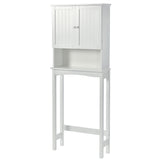 English Elm Over-The-Toilet Bathroom Cabinet With Shelf and Two Doors Space-Saving Storage, Easy To Assemble, White