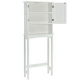 English Elm Over-The-Toilet Bathroom Cabinet With Shelf and Two Doors Space-Saving Storage, Easy To Assemble, White