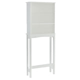 English Elm Over-The-Toilet Bathroom Cabinet With Shelf and Two Doors Space-Saving Storage, Easy To Assemble, White