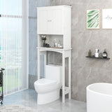 Over Toilet Storage Cabinet: 2 Doors & Shelf for Bathroom Organizing