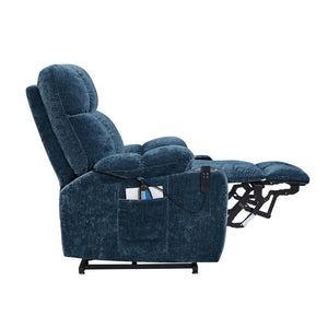 English Elm Liyasi Zero Gravity Power Recliner Eco Leather Massage Lumbar Heat Usb Charging W820S00032