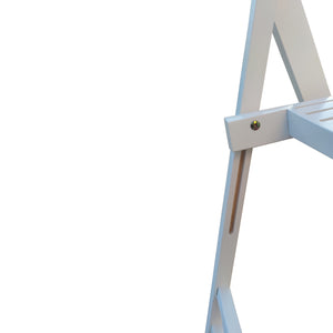 English Elm Furniture Slatted Wood Folding Chair Set of 4 White — Solid Wood, Lightweight, Foldable, Event & Home Seating W49557945