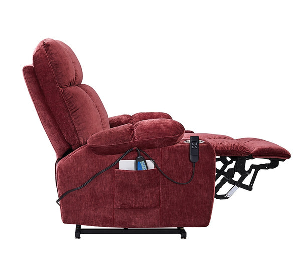 English Elm Liyasi Zero Gravity Power Recliner Eco Leather Massage Lumbar Heat Usb Charging W820S00013