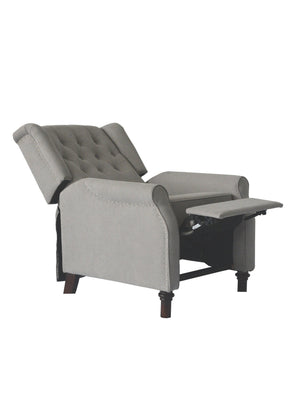 English Elm Redde Modern Recliner Sofa Chair Light Gray — Smooth Push-Back, Ergonomic Comfort, Adjustable 105–150° W118363047
