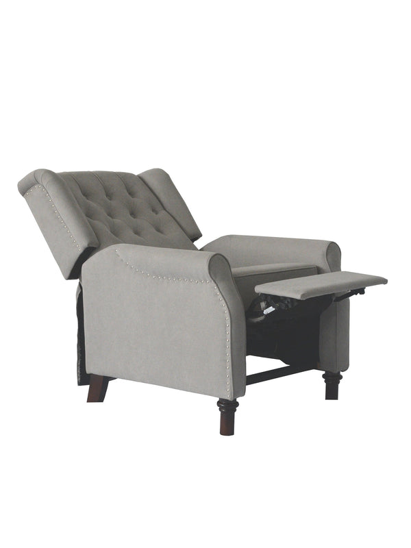 English Elm Redde Modern Recliner Sofa Chair Light Gray — Smooth Push-Back, Ergonomic Comfort, Adjustable 105–150° W118363047