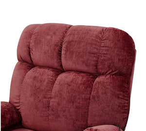English Elm Liyasi Zero Gravity Power Recliner Eco Leather Massage Lumbar Heat Usb Charging Red W820S00072