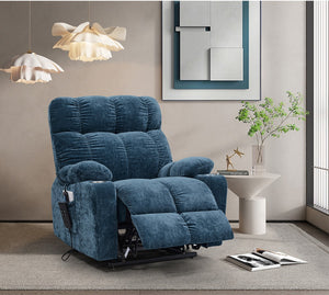 English Elm Liyasi Zero Gravity Power Recliner Eco Leather Massage Lumbar Heat Usb Charging W820S00032