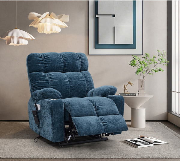 English Elm Liyasi Zero Gravity Power Recliner Eco Leather Massage Lumbar Heat Usb Charging W820S00032