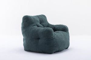 English Elm 010-soft Teddy Plush Bean Bag Chair Tufted Memory Foam Lounge Seat for Living Room Green W52761253