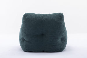 English Elm 010-soft Teddy Plush Bean Bag Chair Tufted Memory Foam Lounge Seat for Living Room Green W52761253