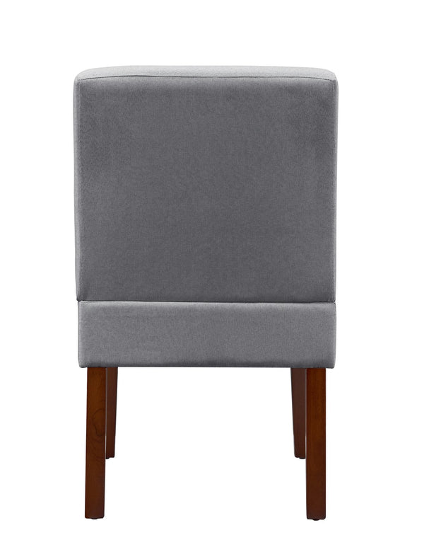 English Elm Fabric Accent Chair Set of 2 with Round Wood Table - Contemporary Armless Side Chairs, Durable Hardwood Frame, Compact Corner Seating for Bedroom Office Living Room W142061922