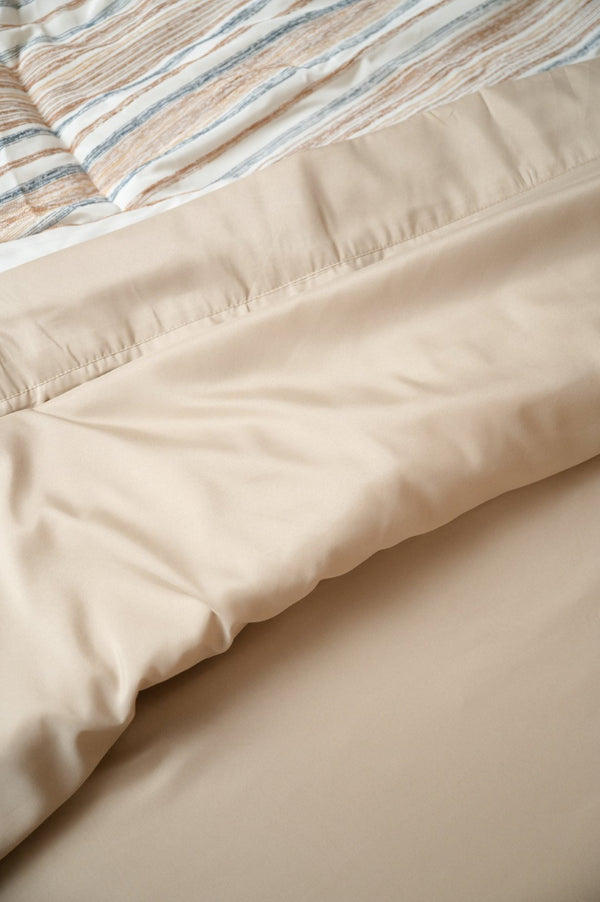 English Elm Omne Sleep Queen Sheet Set Bamboo Microplush Hypoallergenic Cooling Neutral Bedding B04766060