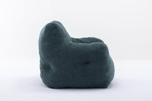 English Elm 010-soft Teddy Plush Bean Bag Chair Tufted Memory Foam Lounge Seat for Living Room Green W52761253