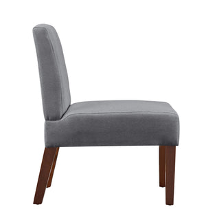 English Elm Fabric Accent Chair Set of 2 with Round Wood Table - Contemporary Armless Side Chairs, Durable Hardwood Frame, Compact Corner Seating for Bedroom Office Living Room W142061922